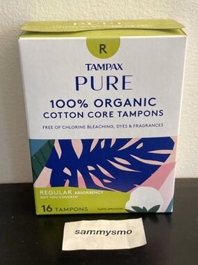Tampax Pure Cotton organic Tampons 16 pack Regular Absorbency